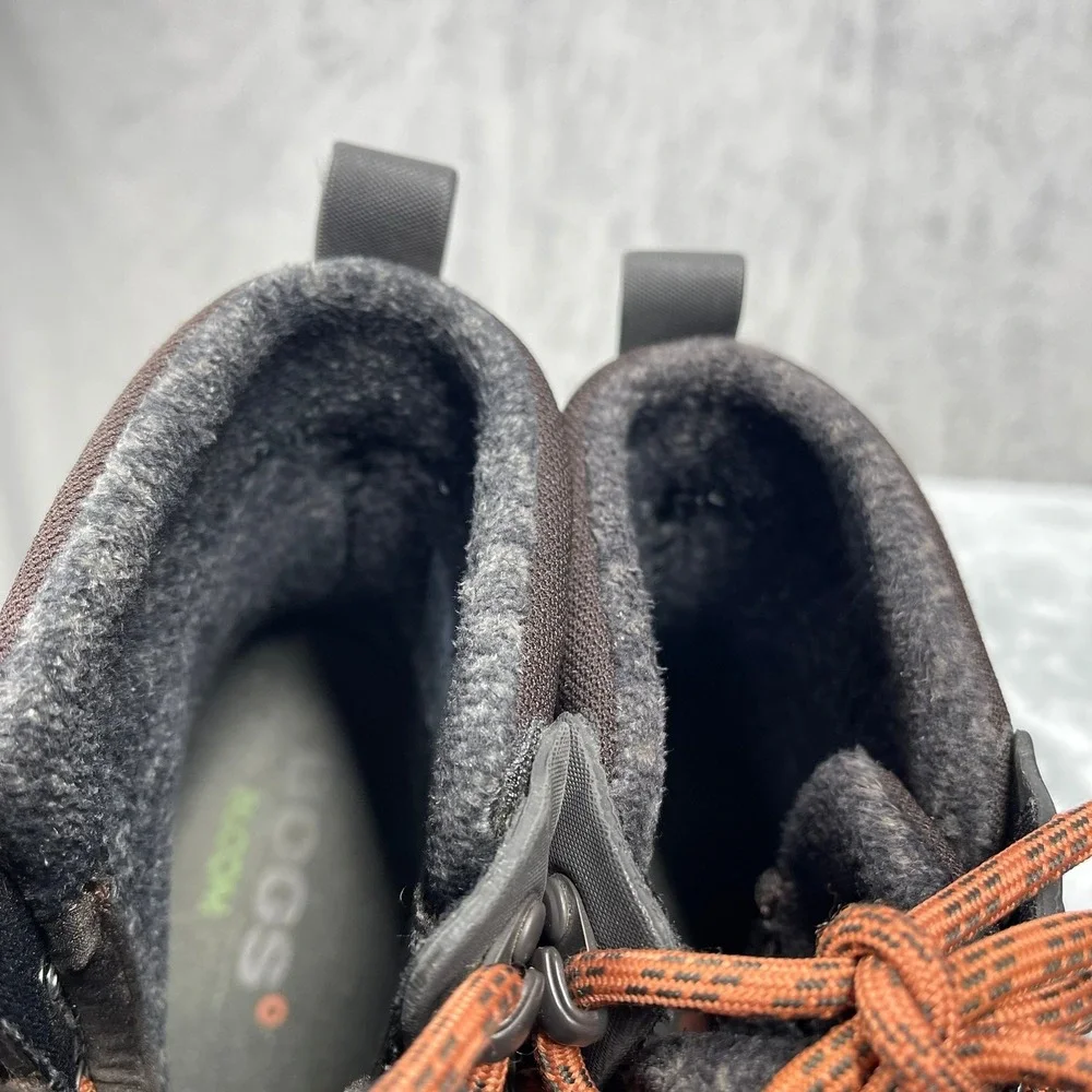 Bogs Arcata Lace Boots Mens 12 Black Waterproof Insulated Winter Snow 72754-201
